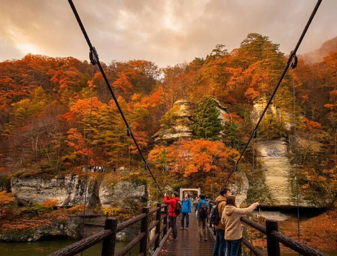 東北紅葉日光、豬苗代溫泉 三天團【保證入住星野集團- 磐梯山溫泉酒店、華嚴瀑布 、日光神橋~ 東照宮、大內宿、第一只見橋、豬苗代湖】(KTT-03A)