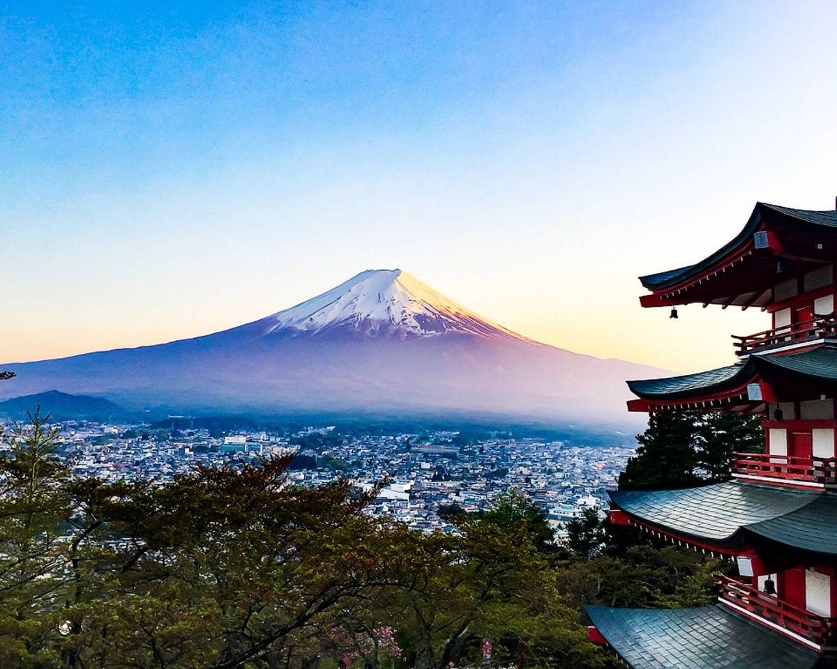 東京 出發- 富士山絕景任食桃/巨峰一天團【河口湖/山中湖花海、山梨縣名物水蜜桃巨峰果園體驗 、新倉山浅間公園】(KTF-01N)